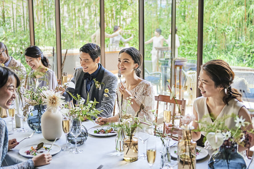 ご家族での会食会や神社式後、海外挙式後のお食事会をご検討のおふたりにオススメ
